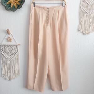 Express Silk Pink Wide Leg Silk Pants Size Petite 9/10